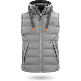 normani Outdoor Sports Herren Winter-Steppweste Yuquot in Grau | Gr.: 5XL