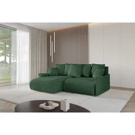 altdecor Ecksofa Cord 2-Sitzer Grün