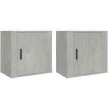 vidaXL Hängenachtschrank 2 Stk. 50 x 30 x 47 cm Betongrau