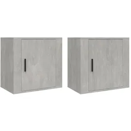 vidaXL Hängenachtschrank 2 Stk. 50 x 30 x 47 cm Betongrau
