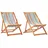 vidaXL Strandstuhl 2er Set Mehrfarbig