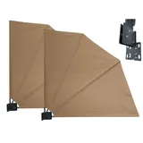 Quick Star Windschutz Sichtschutz Fächer 140 x 140 cm Beige Polyester 2 St.