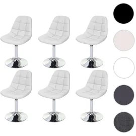 MCW Esszimmerstuhl A60 Kunstleder weiß 6er Set