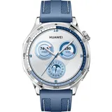 Huawei Watch GT 5 46 mm Silber Gewebe-Armband Blau