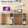 Costway Schreibtisch, Computertisch mit 2 Fächern, PC-Tisch, Bürotisch für kleine Räume, weiß, 80 x 40 x 74 cm - Weiß