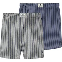 Jan Vanderstorm Boxershorts THURE blau/grau 4XL 2er Pack