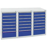 stumpf metall Schubladenschrank Metall 21 Schubladen enzianblau
