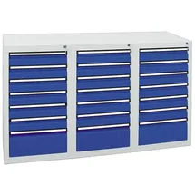 stumpf metall Schubladenschrank Metall 21 Schubladen enzianblau