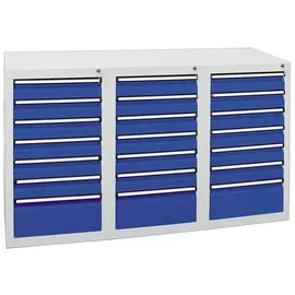 stumpf metall Schubladenschrank Metall 21 Schubladen enzianblau