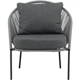 VCM Lindos Loungestuhl 2er Set 0 x 0 x 0 cm schwarz/grau