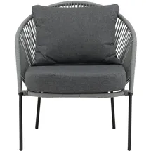 VCM Lindos Loungestuhl 2er Set 0 x 0 x 0 cm schwarz/grau