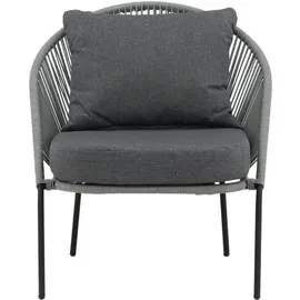 VCM Lindos Loungestuhl 2er Set 0 x 0 x 0 cm schwarz/grau