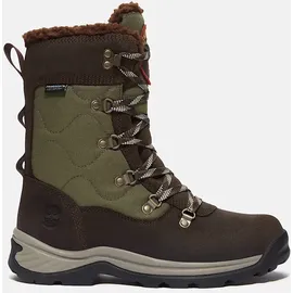 Timberland Winterstiefel TIMBERLAND "CHOCORUA TALL LACE UP WATERPROOF SNOW BOOT", Damen, Gr. 38,5, braun (schwarz braun full grain), Leder, Schuhe Winterstiefel, Snowboots, Winterboots, Winterschuhe, wasserdicht