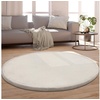 Teppich »Tatami 475«, rund, Kurzflor, Uni Farben, mit Memory Foam, waschbar, beige