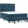 vidaXL Boxspringbett 140 x 190 cm Dunkelblau