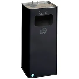 Proregal Klassischer Kombiascher eckig HxBxT 66,5 x 26 x 26 cm Verzinkter Stahl Anthrazit
