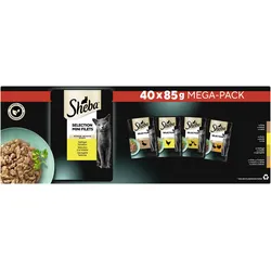 Sheba Katzennassfutter Selection in Sauce Geflügel Vorratspack 40x85g