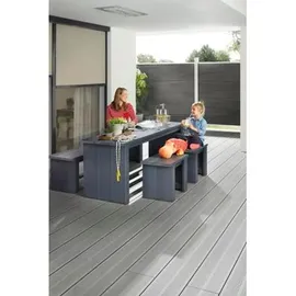 OSMO Sichtschutzmatte Aluminium 180 x 178 cm Greystone