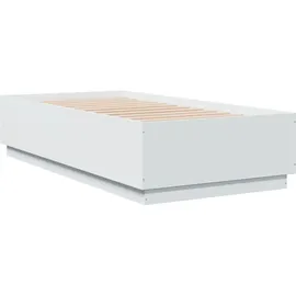 vidaXL Bettgestell 75 x 190 cm Weiß