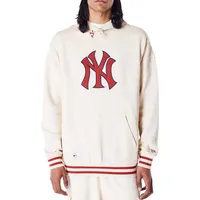 New Era MLB Rib Infill New York Yankees Kapuzenpullover - Light Beige - M