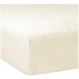 Traumschlaf Spannbettlaken Flausch Biber 120 x 200 - 130 x 200 cm beige