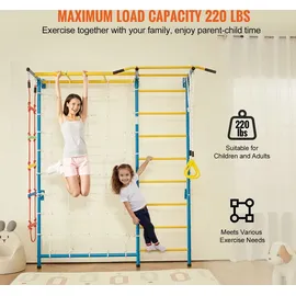 Vevor Klettergerüst für Kleinkinder 7-in-1 Mehrfarbig