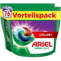 Ariel Waschmittel Pods All-in-1 Color+ kraftvolle Fleckentfernung 76 stück