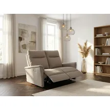 Home Affaire 2-Sitzer HOME AFFAIRE "FINNARA,2-Sitzer,elelektrische Relaxfunktion in 2 Sitzen, USB A/C", taupe, B:128cm H:103cm T:88cm, 100% POLYESTER, Sofas, Liegefunktion 105-135, Federkern