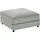 Atlantic Home Collection Hocker Valan Cord 85 x 41 x 85 cm Grau