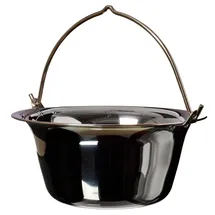 Outdoor-Kesseln Gulasch/Eintopfkessel 10 L Edelstahl weiß