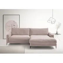 Home Affaire Ecksofa HOME AFFAIRE "Downtown, B/T/H: 272/190/84 cm L-Form", rosa (rosé), B:272cm H:84cm T:190cm, 88% Polyester, 12% Polyacryl, Sofas, Ecksofa, weicher Sitzkomfort auch in Cord und Bouclé, incl. Zierkissen