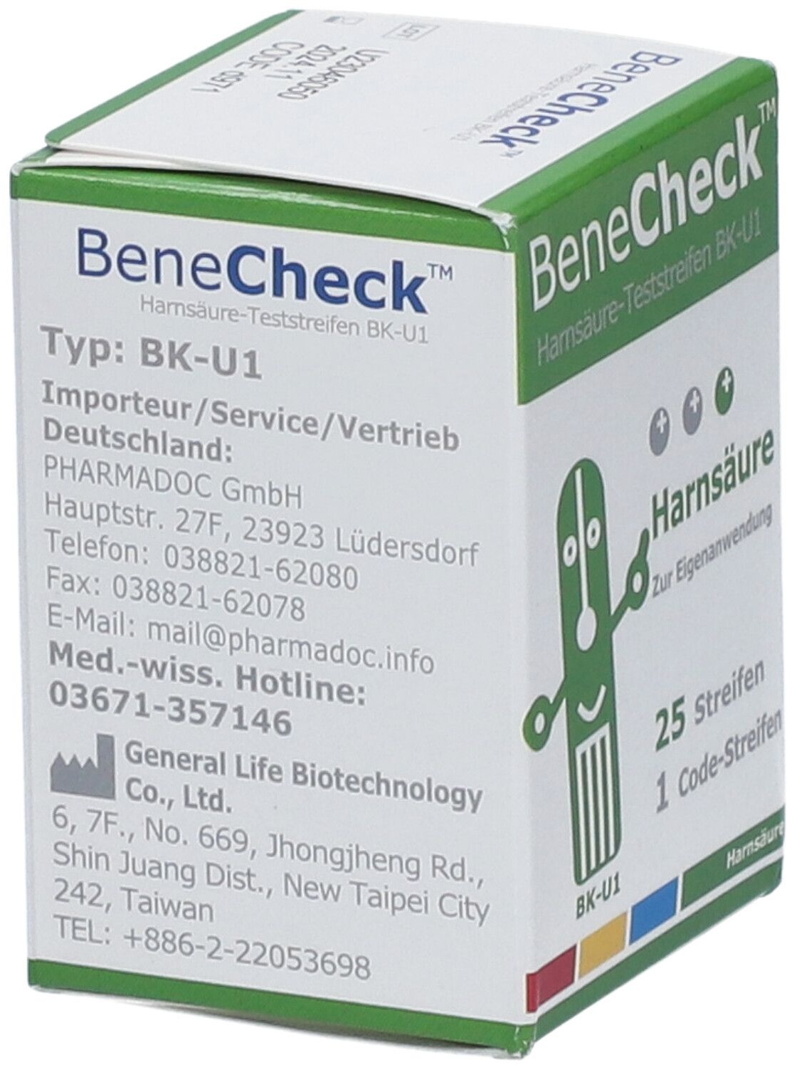 BeneCheck Harnsäure-Teststreifen Teststreifen 1x25 St