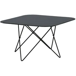 Tristar Couchtisch 80x80 cm Glas schwarz Marmor dekor.