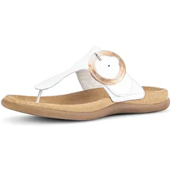 Dianette GABOR, Damen, Gr. 43, weiß, Kalbsleder, modisch, Schuhe Zehentrenner Dianette, Keilabsatz, Sommerschuh, Zehentrenner mit Best Fitting-Ausstattung