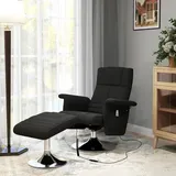 Homcom Massagesessel mit Fußhocker elektrisch 95 x 88 x 78 cm Schwarz