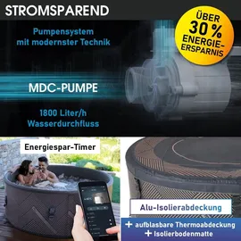 Brast MSPA Mono Ø173 x 65 cm Braun/Schwarz