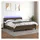 vidaXL Boxspringbett mit Matratze & LED Dunkelbraun 180x200 cm Stoff