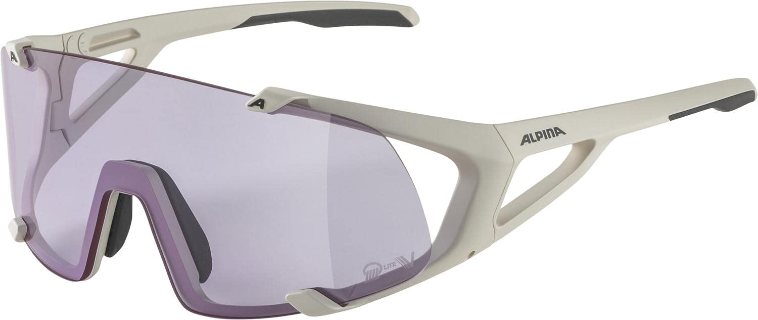 ALPINA HAWKEYE S Q-LITE V - Selbsttönende, Bruchfeste & Beschlagfreie Sport- & Fahrradbrille Mit 100% UV-Schutz Für Erwachsene, cool-grey matt, One Size