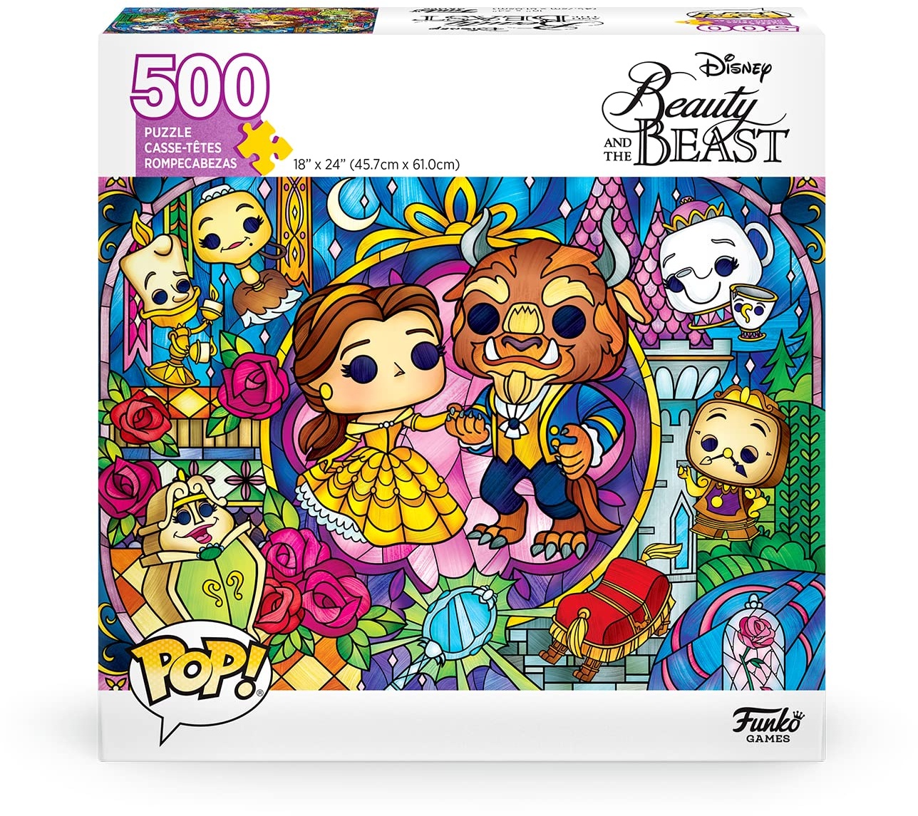Funko POP! Puzzle - Disney Beauty and The Beast - Funko - Jigsaw - 500 Pieces - 45.7cm x 61cm - English/French/Spanish Language