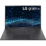 LG gram 16 Zoll Notebook - 1,190g Intel Core i7 Prozessor (16GB RAM, 512GB SSD, 80h Akkulaufzeit, Intel Iris Xe Graphics, Win 11 Home) - Schwarz