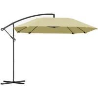 Outsunny Ampelschirm Alu Ø 260 cm Sonnenschirm, wasserdicht Kurbelschirm