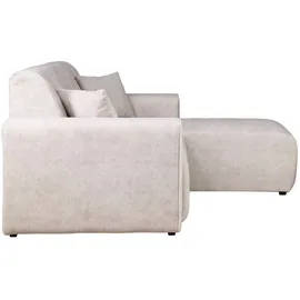 Home Affaire Ecksofa HOME AFFAIRE "Nosia L-Form", beige (creme), B:234cm H:85cm T:163cm, 100% Polyester, Sofas, Ecksofa, incl. 2 Zierkissen, mit feiner Steppung