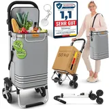 eloneo Einkaufsroller Treppensteiger Grau 56 L