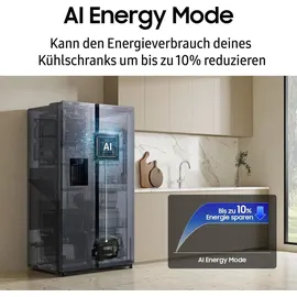 Samsung RS80F66KBFEF RS80F Side-by-Side (635 l, 1784 mm hoch, Schwarz)