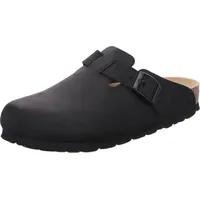 ROHDE Damen Pantolette Clog Leder Schnalle robust kombifreundlich Alba 6073, Größe:40 EU, Farbe:Schwarz - 40