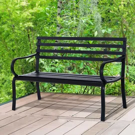 Outsunny Metallbank Modell 2 125 x 62 x 82 cm schwarz