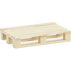 Relaxdays Paletten Untersetzer, 6er Pack, Mini Paletten für Tassen & Gläser, Holz, Getränkeuntersetzer, 2x12x8cm, natur