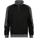 DASSY Sweatshirt Zweifarbig Schwarz/Zementgrau S