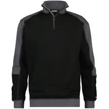 DASSY Sweatshirt Zweifarbig Schwarz/Zementgrau S