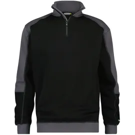 DASSY Sweatshirt Zweifarbig Schwarz/Zementgrau S
